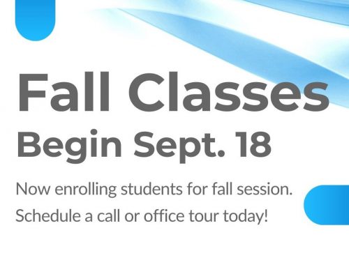 Fall Classes Start September 18th!